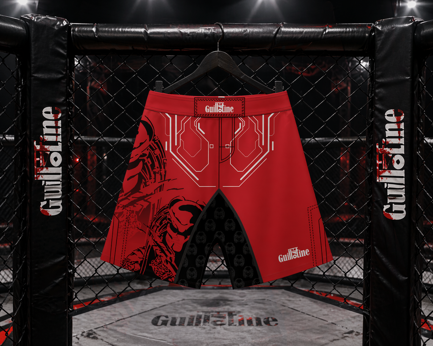 RED MMA SHORTS PREDATOR